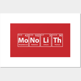 Monolith (Mo-No-Li-Th) Periodic Elements Spelling Posters and Art